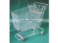 steel supermarket trolley plastic