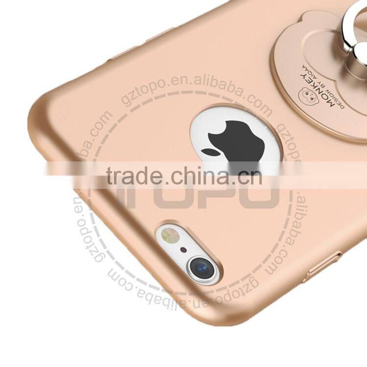 Monkey finger ring bracket originality desgin for iphone 6 6s plus Anti falling PC phone case