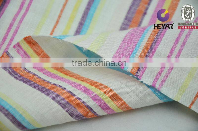 Wholesale linen fabric yarn dyed linen fabric