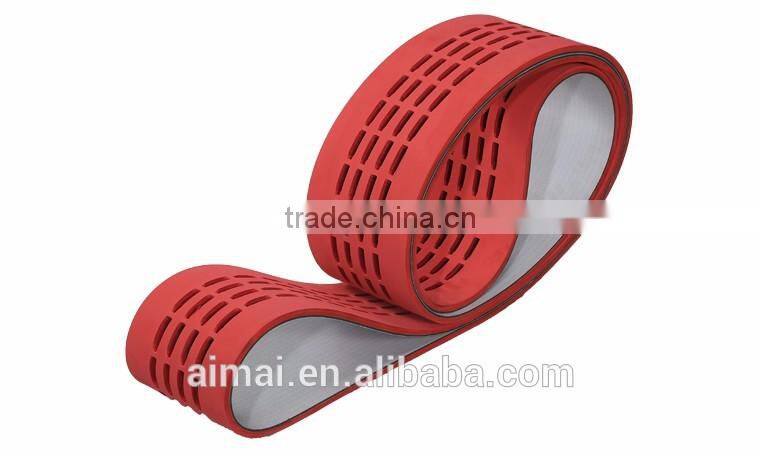 Hole processing timing belt with Red rubber