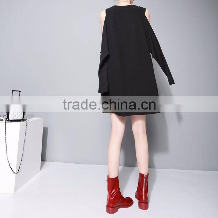 Summer Chiffion Vest Dress Multi-way to Wear Unique Off Shoulder Lace-up Knot Black White