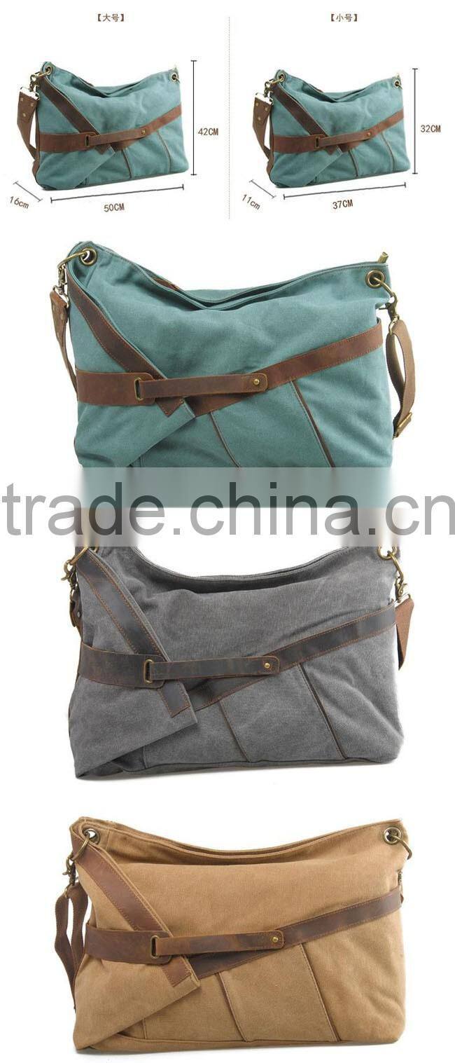 Wholesale canvas shoulder bag, messenger canvas satchel(CAS16-012)