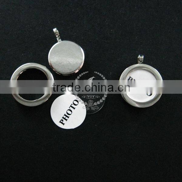 14mm round bezel base tray setting silver plated brass photo frame brass custom pendant charm locket DIY blanks1820255