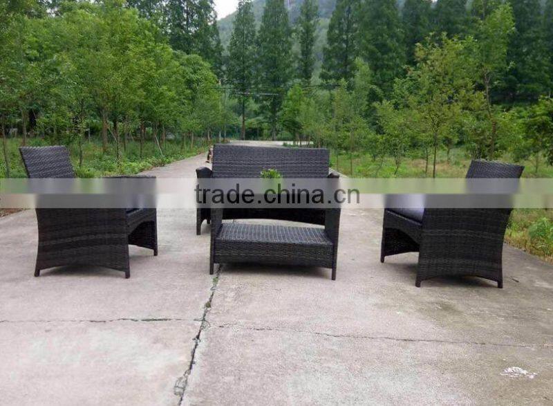 New Style Cheap Poly Synthetic Rattan Furniture Tea Table Set Sofa Set