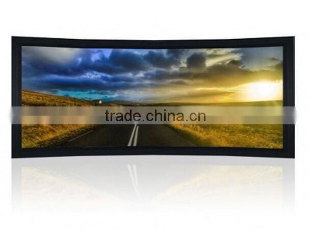 2016 curved screen fixed frame projector screen