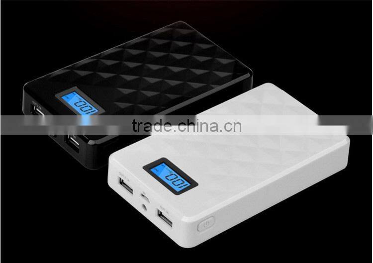13000mah usb rechargeable battery power bank with lcd display for tablet