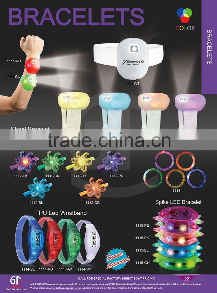 China Party Favor Battery Operated Led Bracelet Glow In The Dark