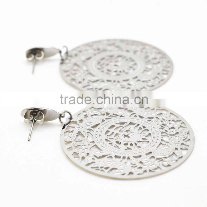 best selling 316L stainless steel slice earrings for women