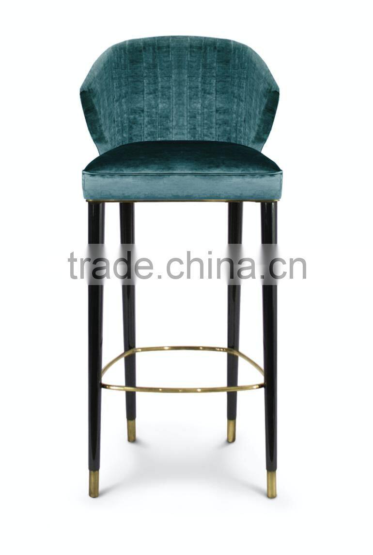 comfortable design high classic aluminum hotel bar chair bar stool