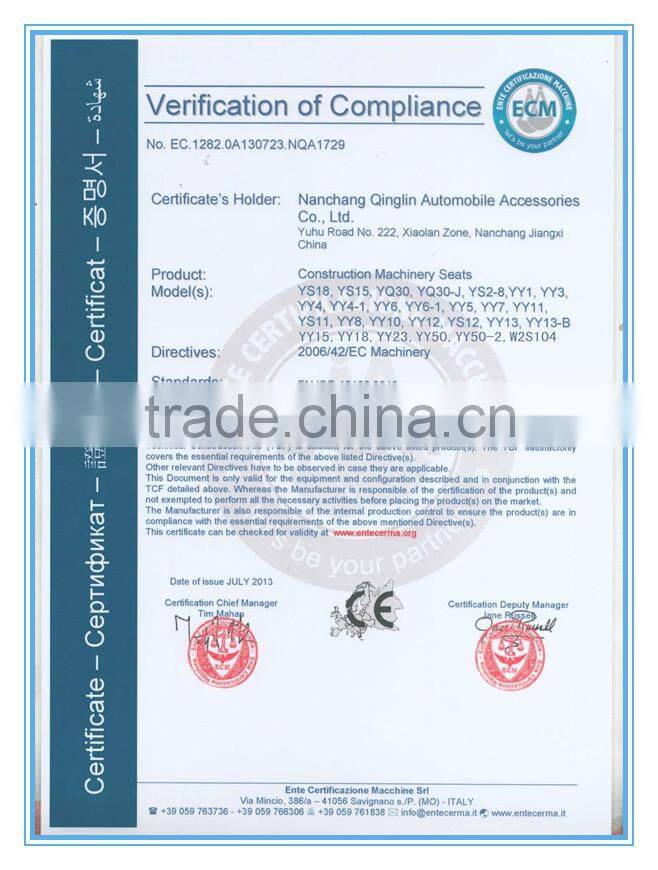 Luxury Grammer style bus seat with fabric or PVC cover(YS18)