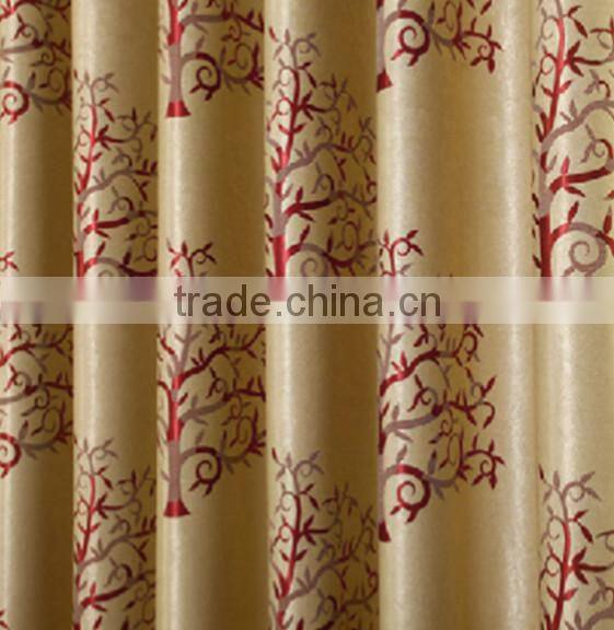 customized window curtain fabric, jacquard fabirc 001 fire retardant blackout fabric for bedroom
