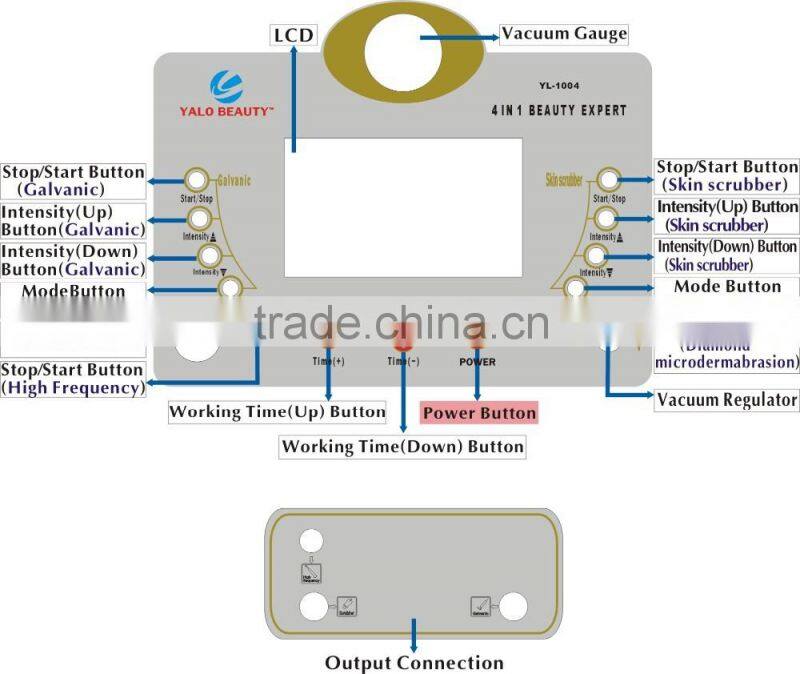 Professional 4 IN 1 LCD facial beauty diamond dermabrasion equipment with ce