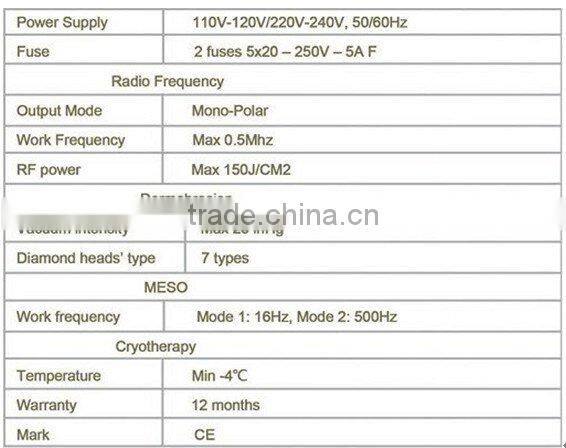 Manufacturer 2014 Mesotherapy Skin Rejuvenation RF facial Machine