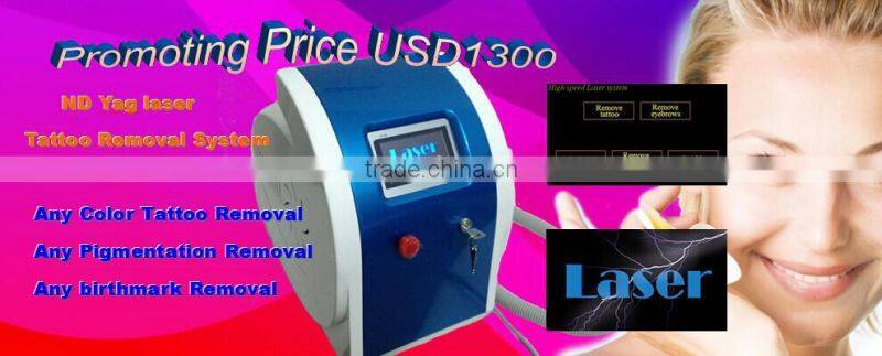 2016 TOP Quality MIni ND Yag laser machine for tattoo removal/tattoo anesthetic tattoo removal laser machine