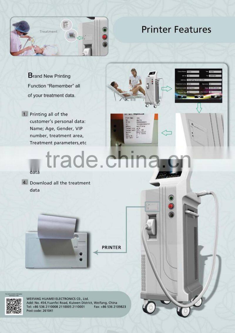 new year promotion 3000w 808nm diode laser / laser diode / diode laser permanent hair removal machine