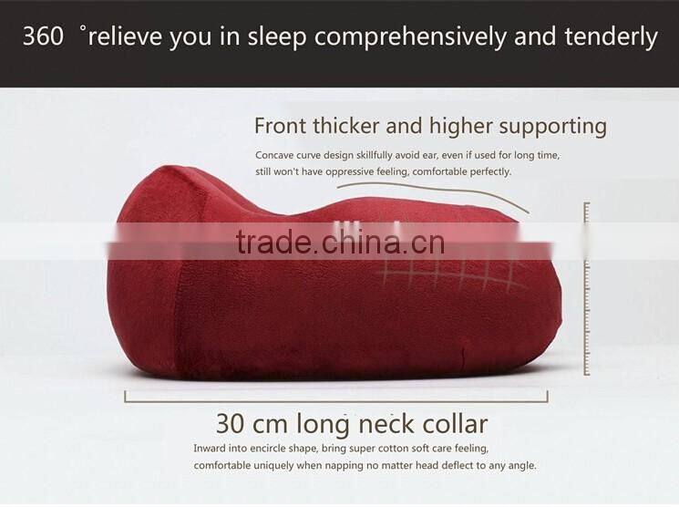 Orthopedic travel neck pillow with memory foam inside