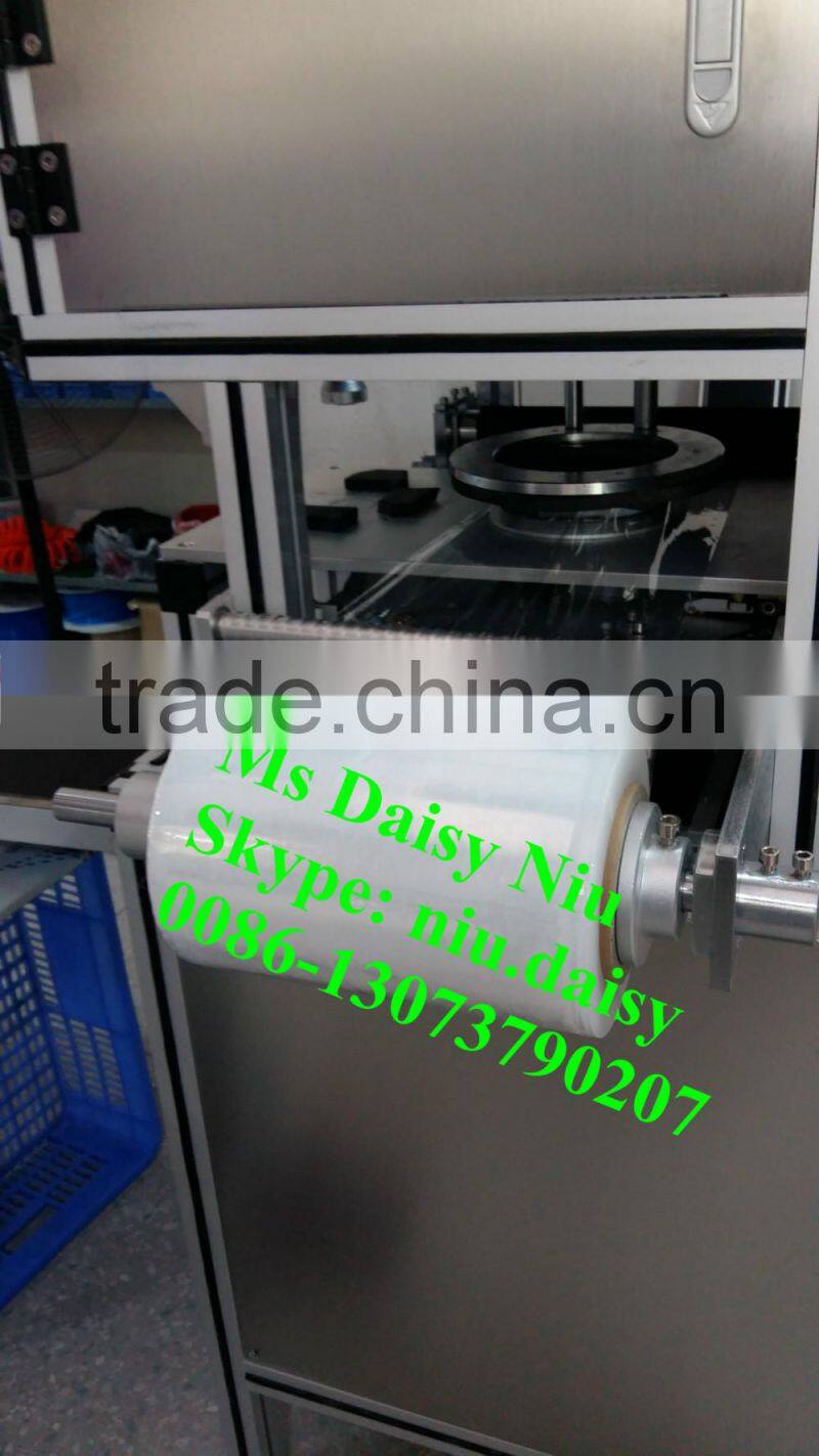 best selling PE stretch film packing machine/PE plastic film wrapping machine/cling film soap packing machine