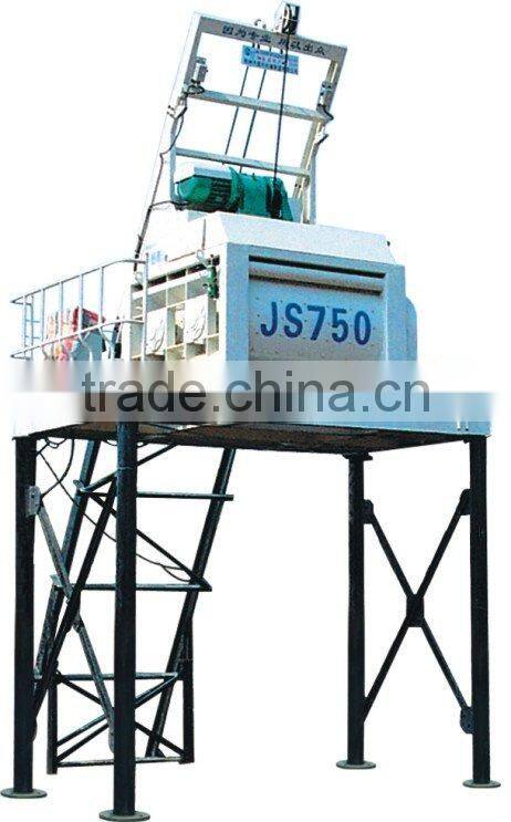 concrete mixer,twin-shaft concrete mixer with screw mixing blades