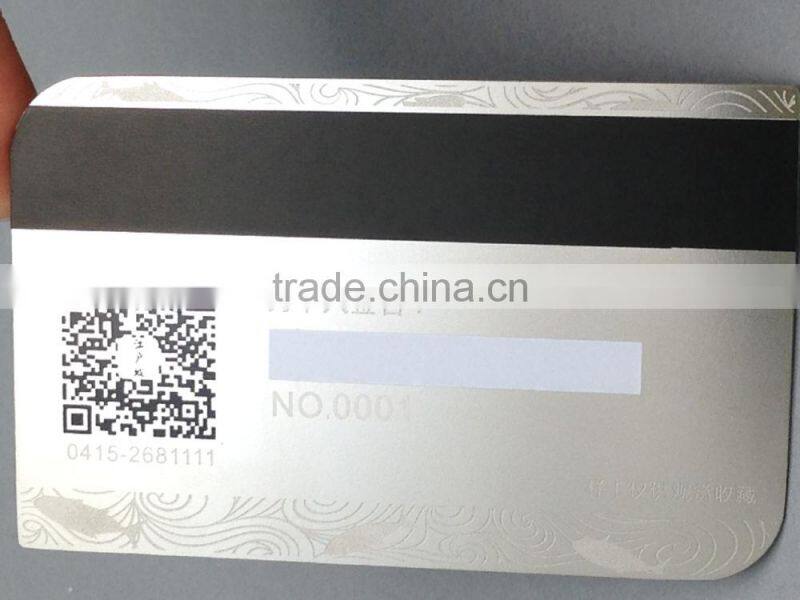 CR80 Metal magnetic card with QR code