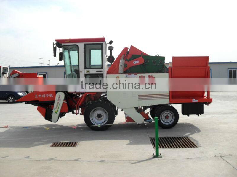 (cab)patented self-propelled corn combine harvester