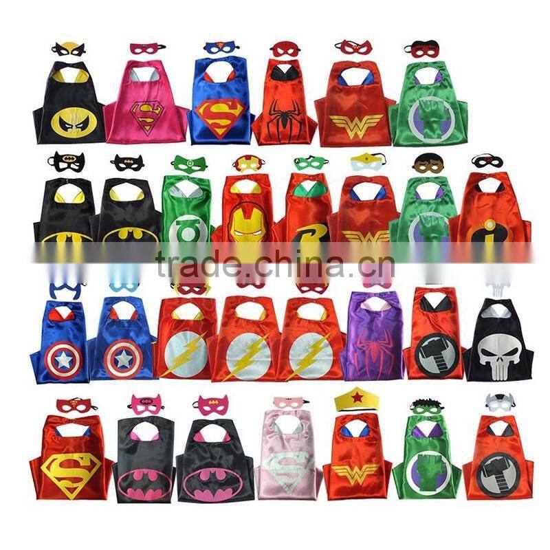 Doule layer Kids Adult Super Hero Capes
