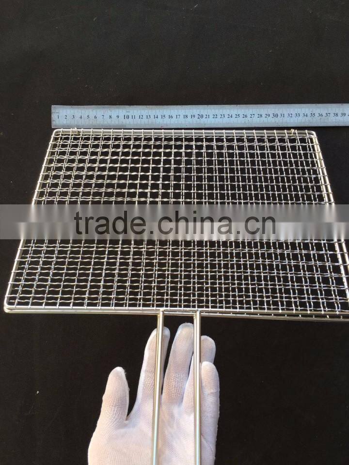 food grade stainless steel barbecue BBQ crimped wire mesh