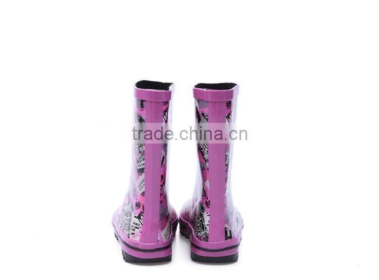 Custom cheap wholesale fashion rain boots girl rubber rain boot