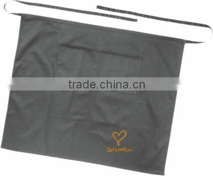 Black canvas bar long waist apron