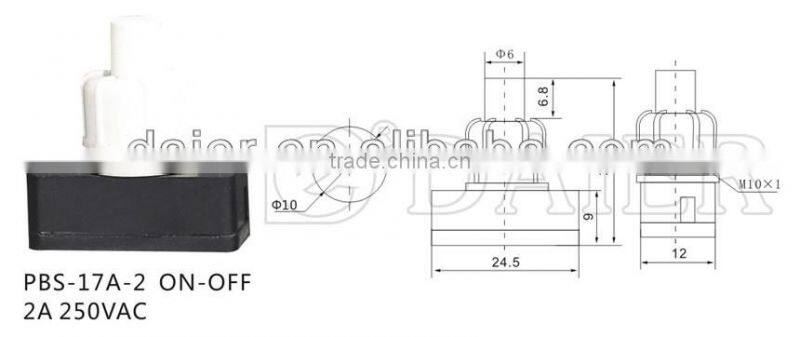 PBS-17A-2 ON-OFF 10MM push button switch