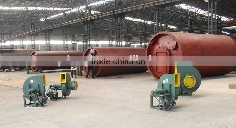 2014 hot-sale 2800-6000 rubber waste to oil recycling pyrolysis plant