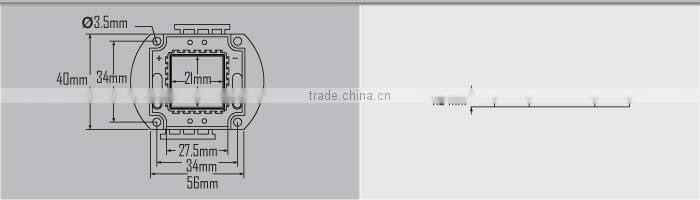 2017 20w full spectrum wavelength 380 840nm cob led grow bead for diy indoor plant flower and veg growing