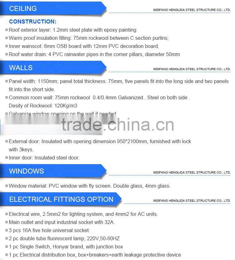 Professional supplier of insulated movable houses for sale