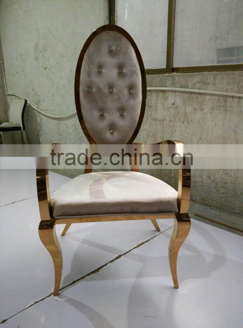 China furniture stainless steel dining chair for wedding