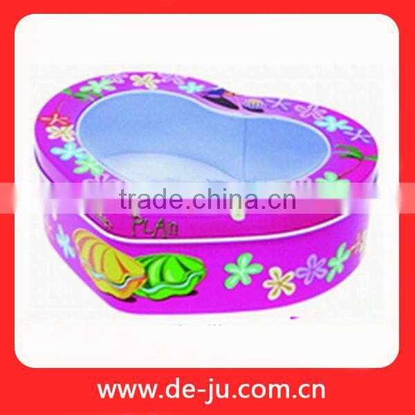 Classic Picture Printing Rectangular Lockable Box Tin