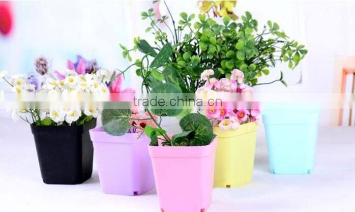 Square factory price plastic flower pot decorative garden plastic flower pot