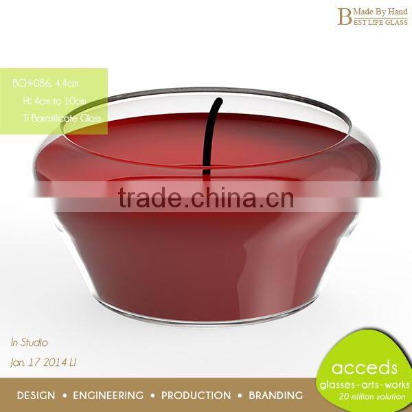 Promotion Mouth Blown Gifts Glass Candlestick