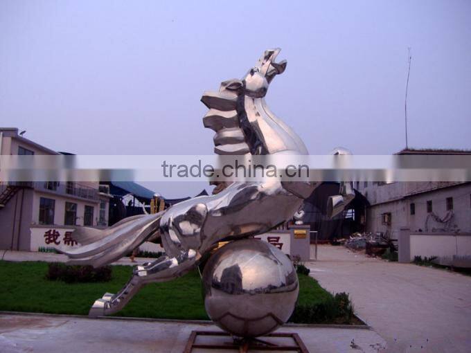 Outdoor Life type stainless steel animal eagle sculpture carving