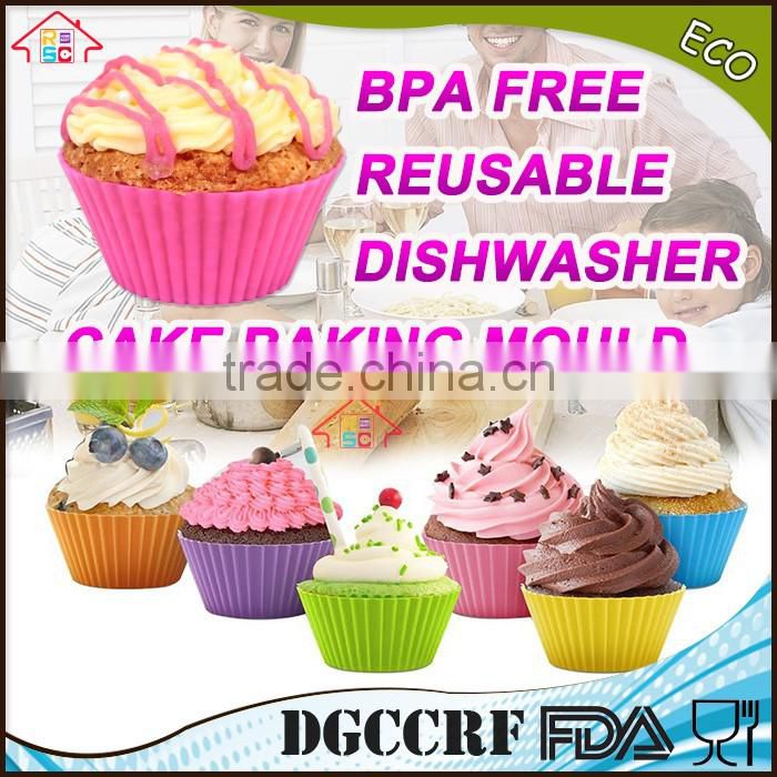 Silicone Baking Cups , 24 Reusable Vibrant Muffin Molds/Cupcake Liners /Mini Chocolate Holders/Truffle Cups, 6 Vibrant Colors