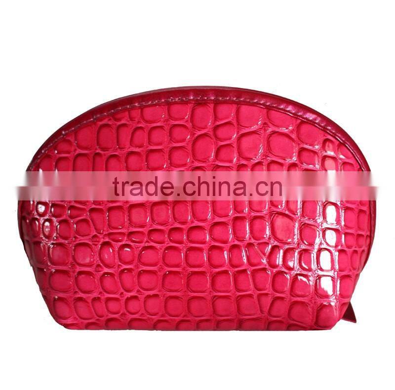 Leather Cosmetic Bag Pouch Clutch Makeup Bag Travel