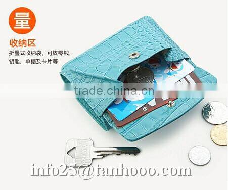 Sexy clip/sexy crocodile cute leather purse/sexy leather coin bag
