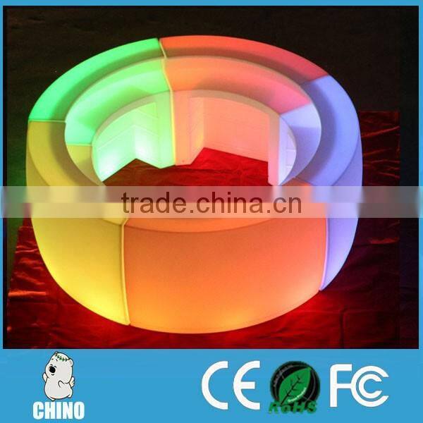 Factory directly sale 60*60*110cm LED Cocktail table with Remote