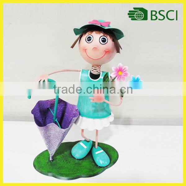 Interesting iron plant pot for decoration