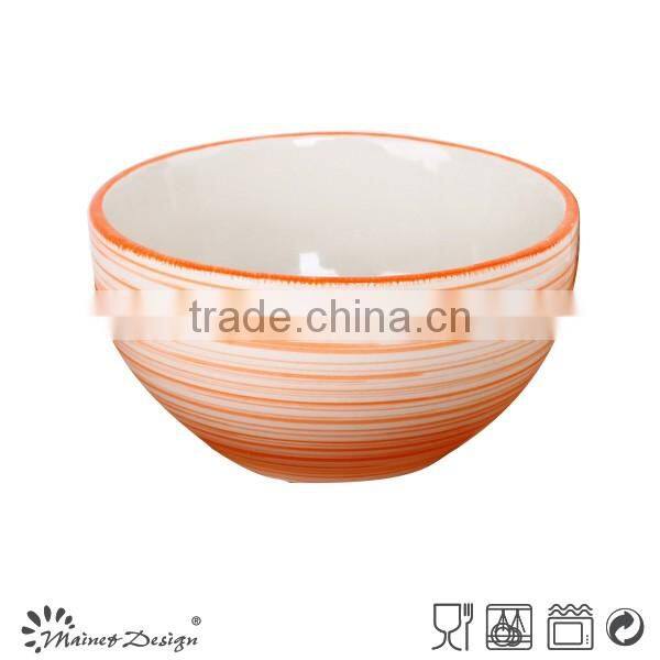 Blue round tableware cereal bowl blue color high quality microwave safe bowl