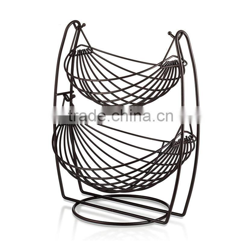 2017 Hot selling wire fruit basket,2-tier wire fruit basket for fruit
