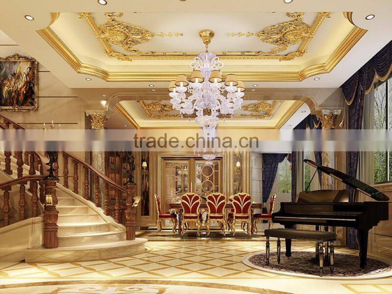 Neo Classical French Style 3d Interior Design for Living Room and Staircase of Villa BF11-08283f