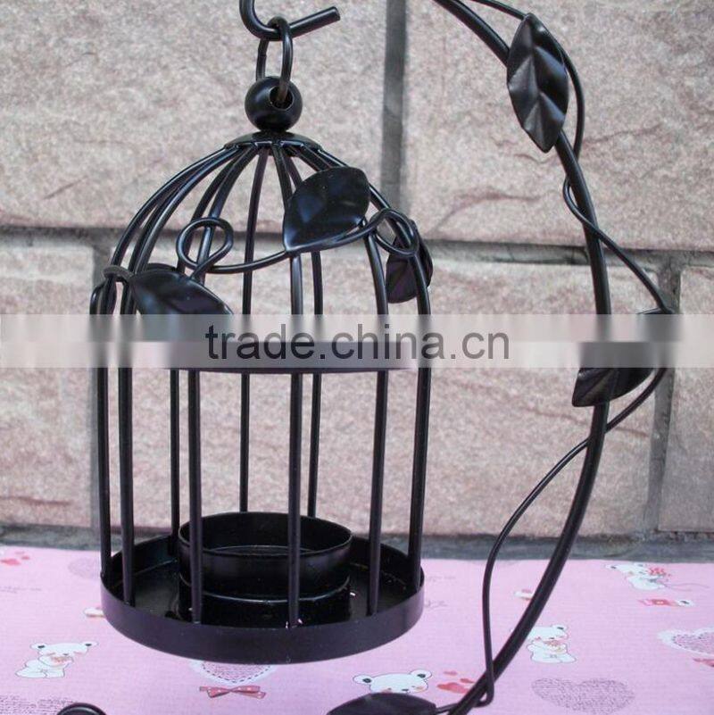 Bird Cage Outdoor hanging Decorative solar candle lantern
