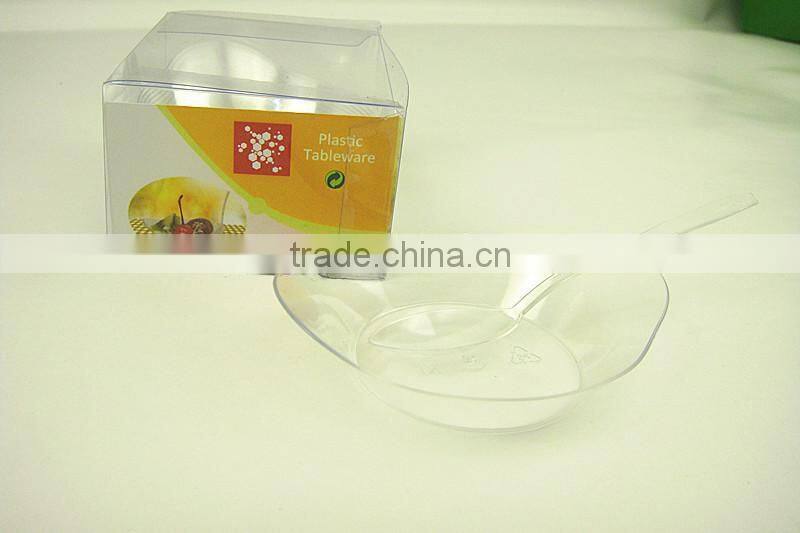 Plastic transparent round cup/dish