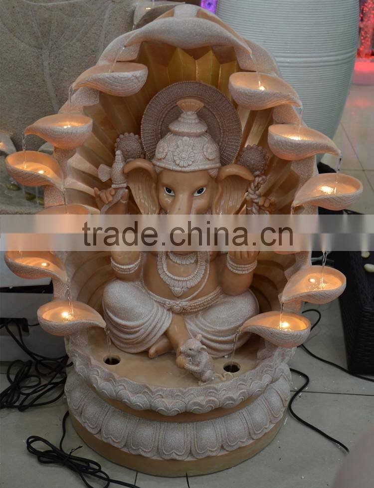 indian statue wholesale led polyresin buddha fountain