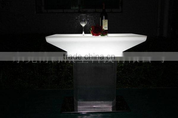illuminated LED bar table and chair funiture, led bar counter for festival using