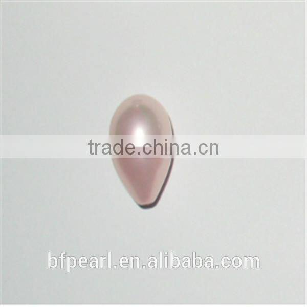 Wholesale 14-19mm Peach Raindrop Shell Pearls Beads